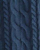 Toddler Organic Cotton Fair Isle Sweater in Dark Sea Blue, image 3 of 4 slides