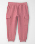 Toddler Girl Organic Cotton French Terry Cargo Pants, image 2 of 5 slides