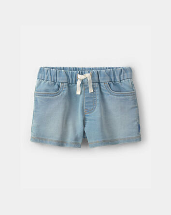 Tout-petit fille - Short en tricot jersey bouclette - D&eacute;lav&eacute; clair, 