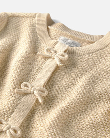 Tout-petit fille - Cardigan en tricot de coton biologique c&ocirc;tel&eacute;, 