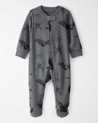 Baby Organic Cotton Sleep & Play Pyjamas in Spooky Creatures Print, image 1 of 5 slides