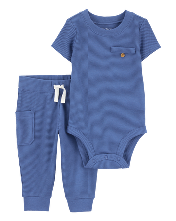 Baby 2-Piece Short-Sleeve Bodysuit Pant Set, 