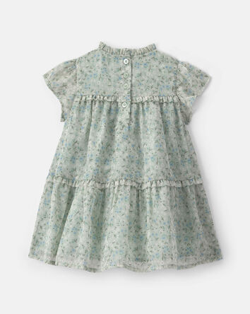 Baby Girl Floral Occasion Dress - Green, 