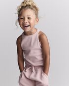 Toddler Girl Ribbed Tank Top - Pink, image 1 of 6 slides