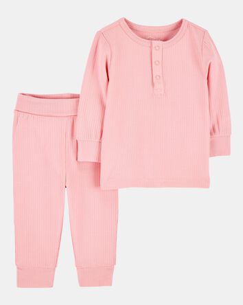 B&eacute;b&eacute; fille - Ensemble 2 pi&egrave;ces PurelySoft - Rose, 