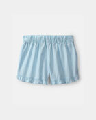 Girls Ruffle-Trim Shorts - Blue, image 2 of 4 slides