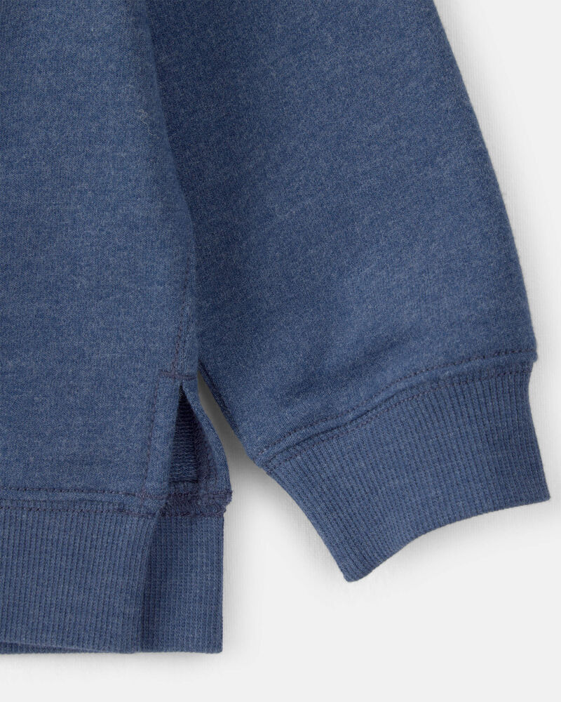 Toddler Boy French Terry Pullover Sweatshirt - Blue, image 2 of 4 slides
