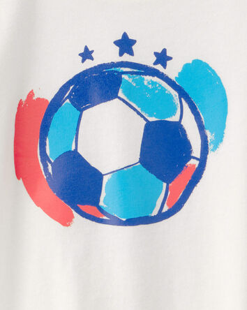 Tout-petit - T-shirt &agrave; imprim&eacute; soccer - Ivoire, 