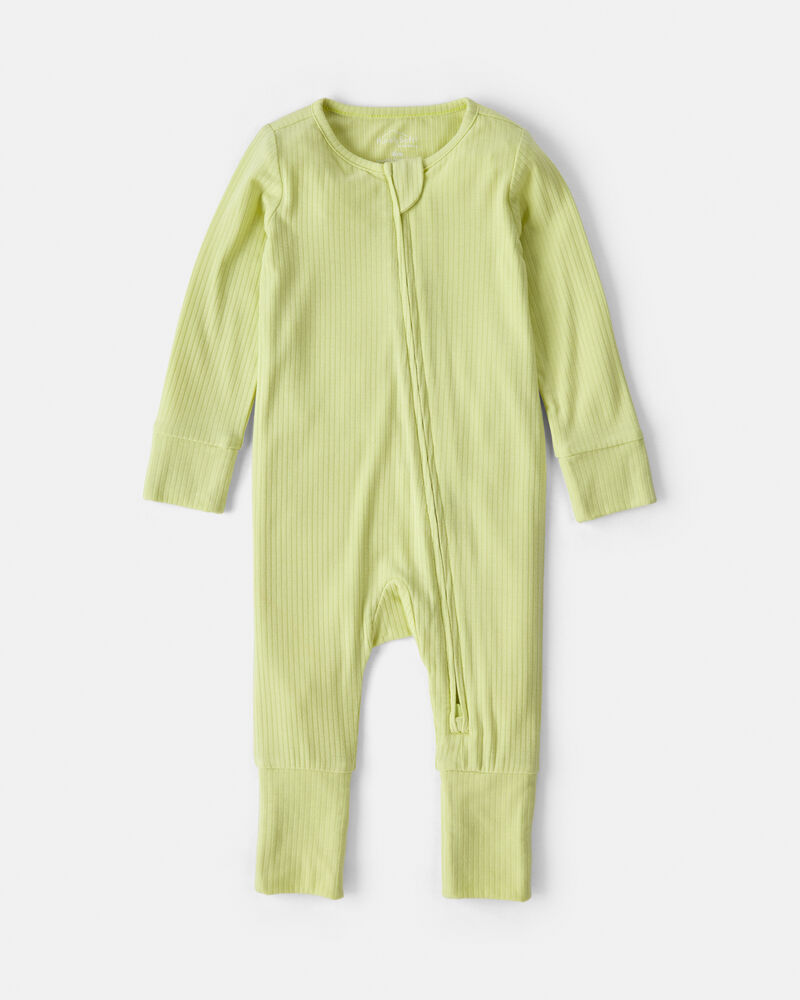 Baby PurelySoft&trade; 2-Way Zip Sleeper - Green, image 2 of 9 slides