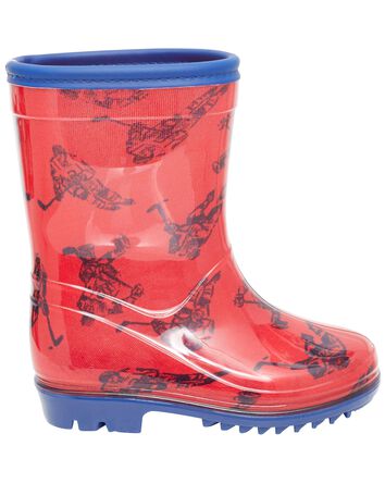 Toddler Hockey Print Rain Boots, 
