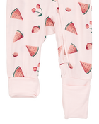 Baby Girl Watermelon 2-Way Zip PurelySoft Footless Sleeper, image 2 of 7 slides