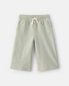 Baby Girl French Terry Drawstring Pants - Green, image 1 of 4 slides