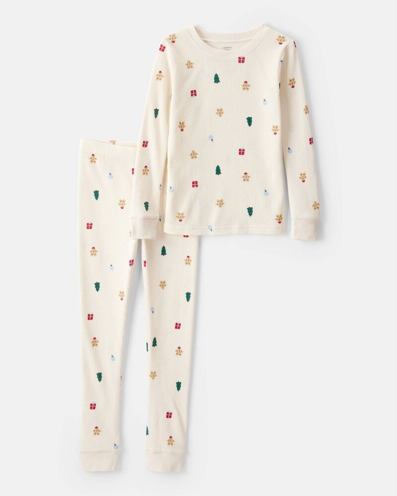 Kid Holiday Print 2-Piece Pyjama Set , image 1 of 3 slides