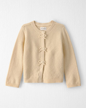 Toddler Girl Organic Cotton Sweater Knit Cardigan, 