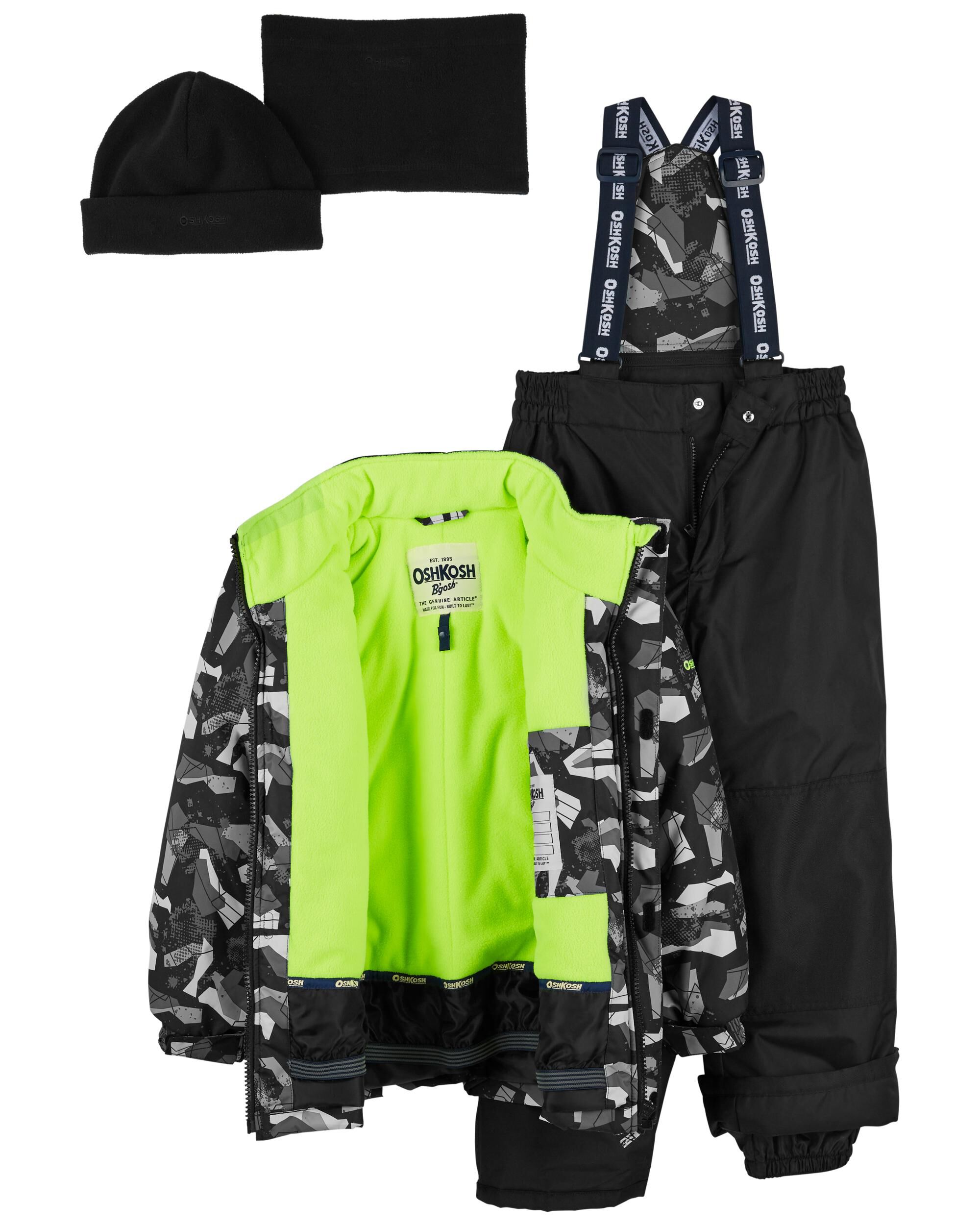 Enfant Habit de neige 2 pieces avec tuque et cache cou en prime