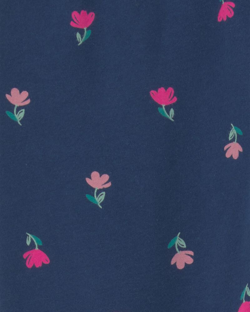 Filles - Legging extensible &agrave; motif floral - Bleu marine, image 3 sur 3 diapositives