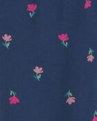 Filles - Legging extensible &agrave; motif floral - Bleu marine, image 3 sur 3 diapositives