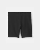 Toddler Girl Solid Bike Shorts - Black, image 2 of 4 slides