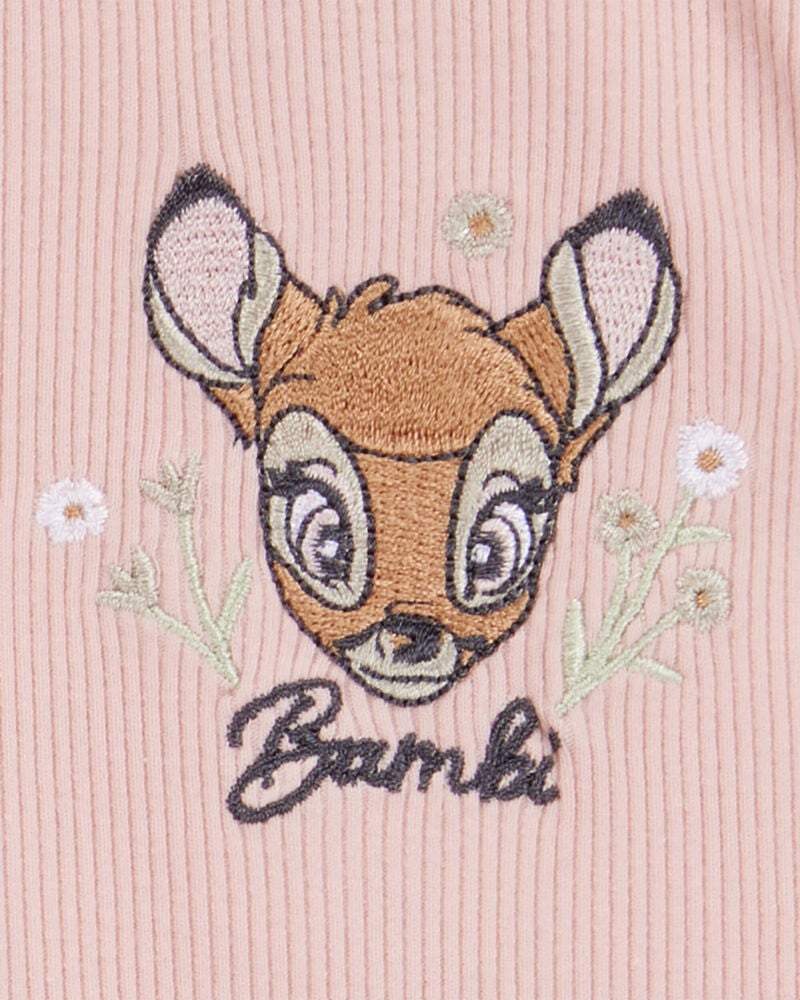 Toddler 2-Piece Bambi Flutter-Sleeve & Bike Short Set - Pink, image 4 of 5 slides