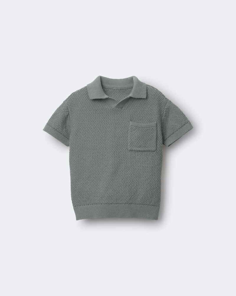 Toddler Boy Johnny Collared Polo - Olive, image 2 of 6 slides