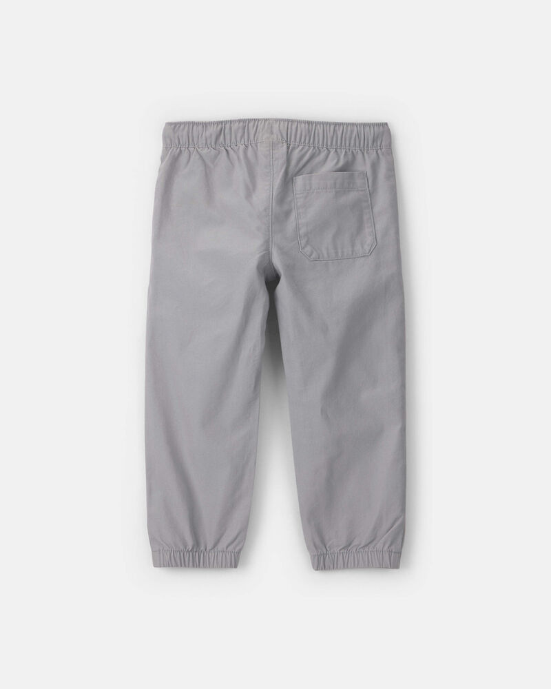 Toddler Boy Canvas Joggers - Grey, image 2 of 4 slides