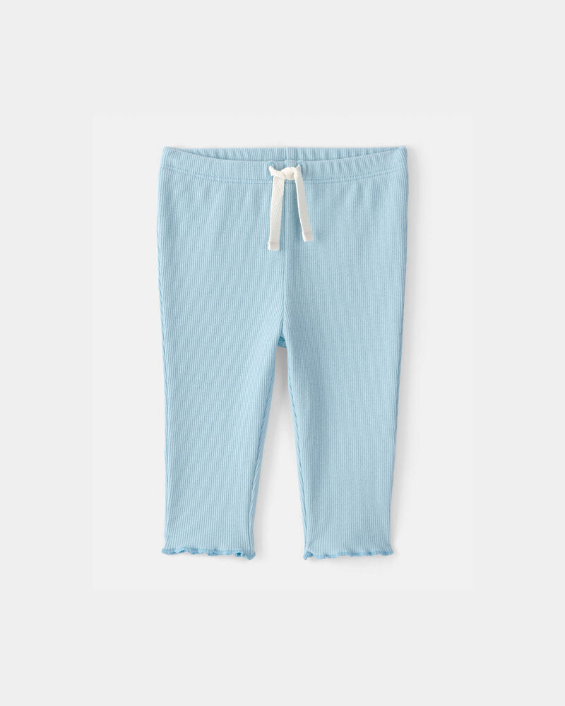 Baby Girl Rib Pants - Blue, image 1 of 4 slides