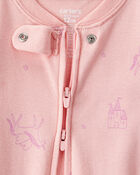 Baby Girl Fairy Star Print 100% Cotton Long-Sleeve Snug Fit 1-Piece pyjamas - Pink, image 2 of 4 slides