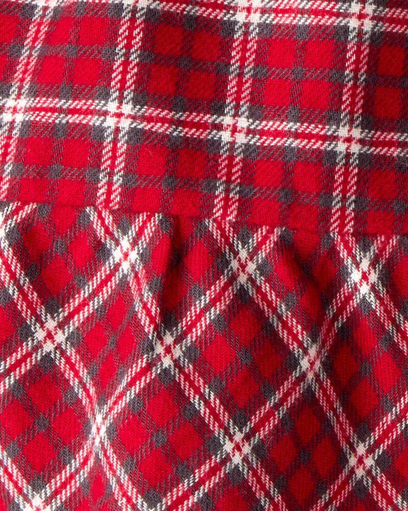 Toddler Girl Plaid Cotton Skirt - Red, image 5 of 6 slides