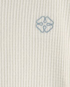 Toddler Girl Thermal Long-Sleeve Peplum Top - Cream, image 2 of 3 slides
