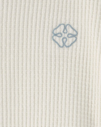 Toddler Girl Thermal Long-Sleeve Peplum Top - Cream, 
