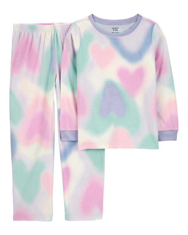 Kids Girls Kid 2 Piece Heart Space Dye Fleece Pyjamas 7 Carter s