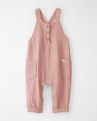 Baby Organic Cotton Gauze Overalls, image 1 of 5 slides
