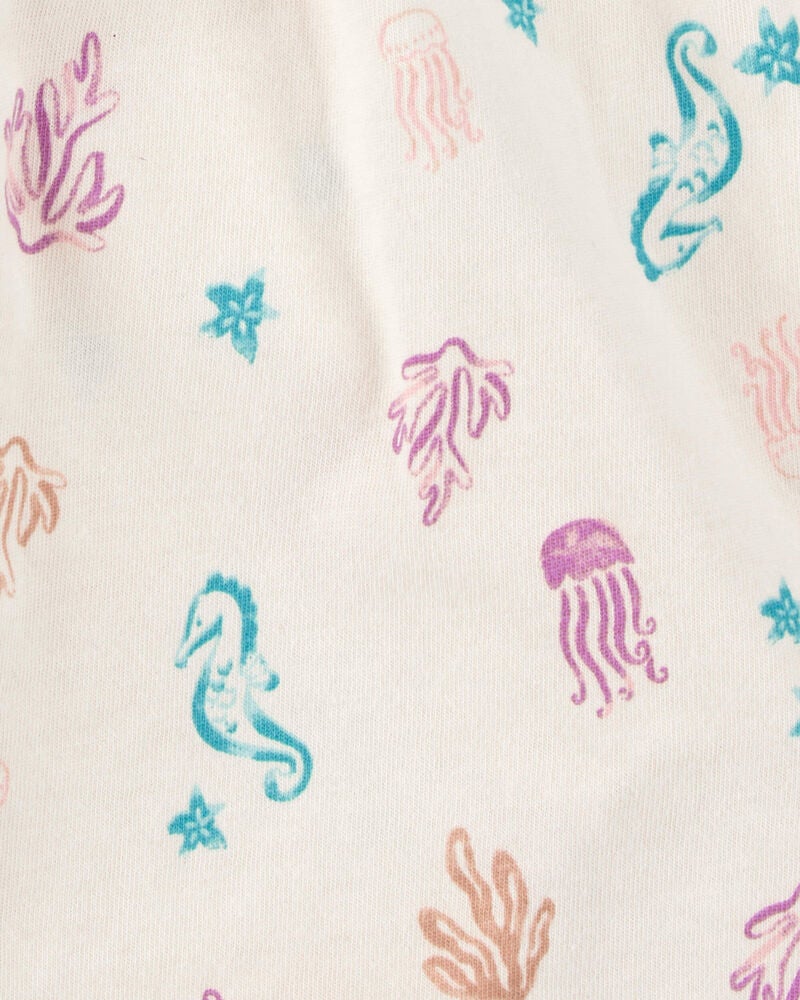 Baby Sea Print Cotton Sunsuit, image 3 of 4 slides