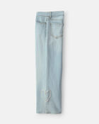 Girls Heart Denim Wide-Leg Jeans - Light Wash, image 3 of 6 slides