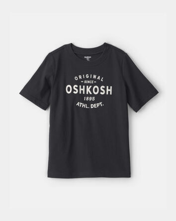 Gar&ccedil;ons - T-shirt &agrave; manches courtes &agrave; imprim&eacute; logo OskKosh - Noir, 