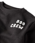 Baby Organic Cotton Boo Crew Bodysuit, image 2 of 4 slides