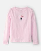 Girls Peanuts Snoopy Long-Sleeve Top - Pink, image 1 of 5 slides