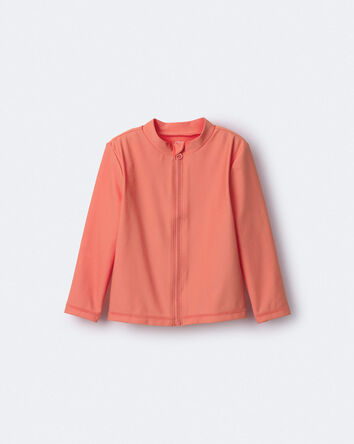 Tout-petit - Maillot dermoprotecteur &agrave; manches longues et fermeture &agrave; glissi&egrave;re compl&egrave;te - Orange, 