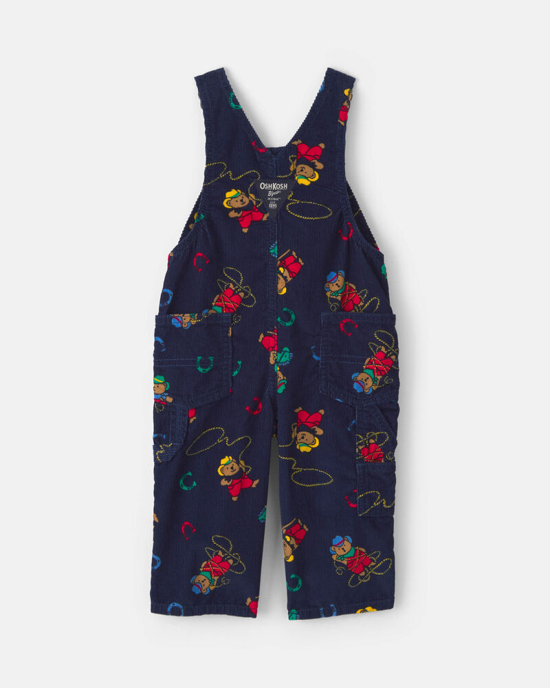 Baby Bear Corduroy Overalls - Navy Blue, image 2 of 4 slides
