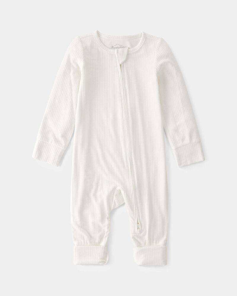 B&eacute;b&eacute; - Grenouill&egrave;re PurelySoft &agrave; fermeture &agrave; glissi&egrave;re &agrave; deux sens - Cr&egrave;me, image 1 sur 6 diapositives