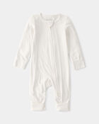 B&eacute;b&eacute; - Grenouill&egrave;re PurelySoft &agrave; fermeture &agrave; glissi&egrave;re &agrave; deux sens - Cr&egrave;me, image 1 sur 6 diapositives