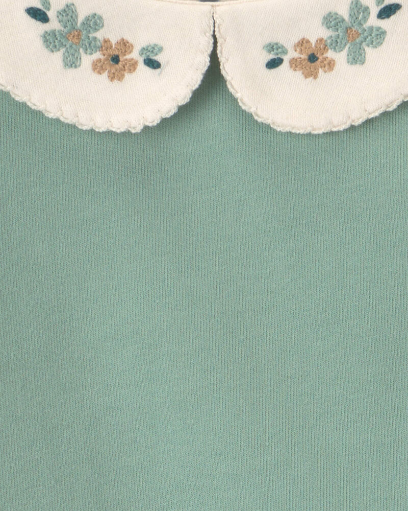 Baby Girl 3-Piece Floral French Terry Layering Set - Green, image 3 of 6 slides
