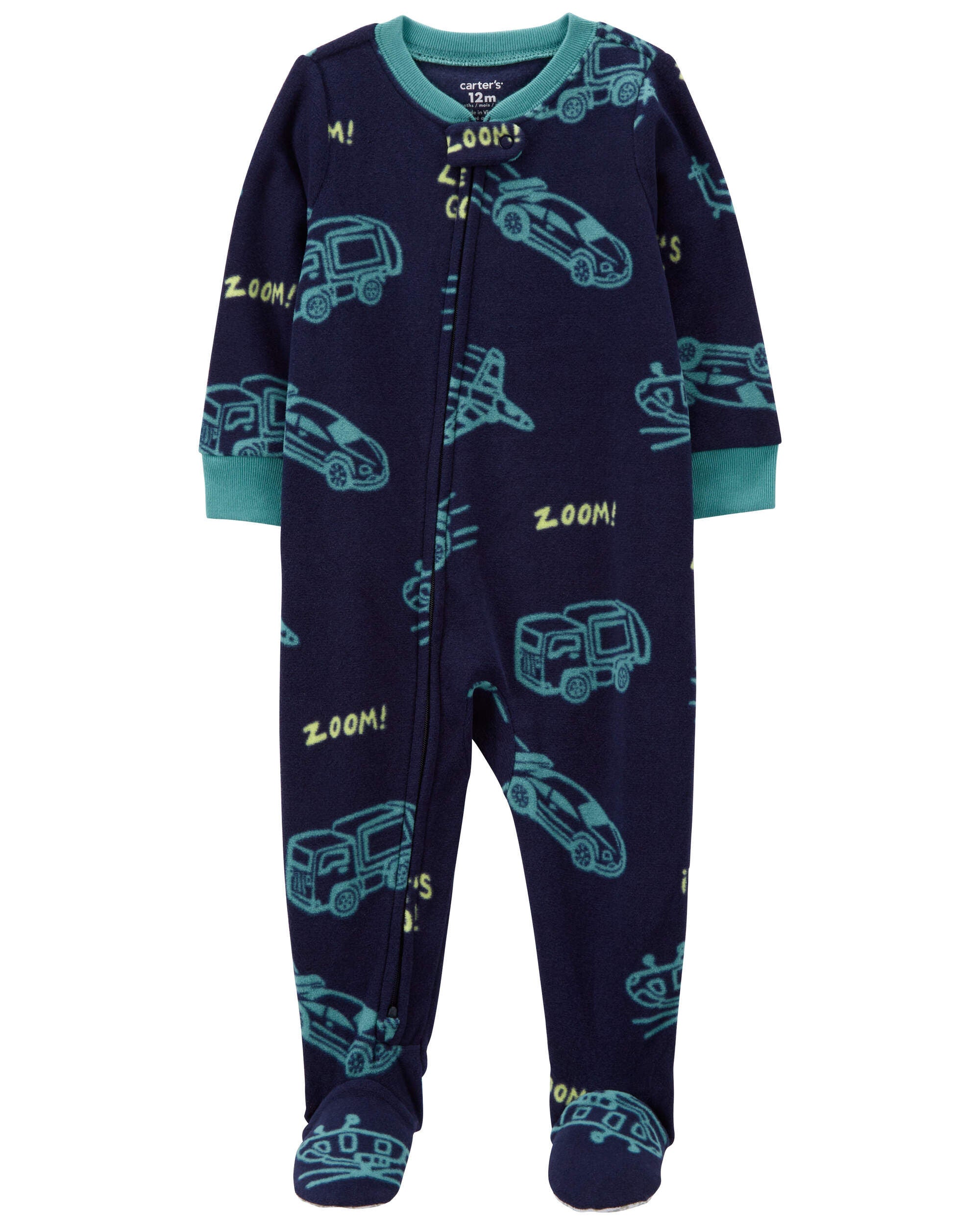 Navy 1 Piece Cars Fleece Footie Pyjamas Carter s Oshkosh Canada
