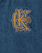 Boys Varsity Denim Jacket - Medium Wash, image 4 of 5 slides