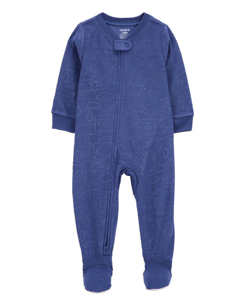 Baby 1-Piece Camper Fleece Footie Pyjamas, image 1 of 4 slides