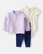 Baby 3-Piece Floral Little Cardigan Set, image 1 of 4 slides