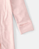 Baby Girl 2-Way Zip PurelySoft Sleeper - Light Pink, image 3 of 8 slides