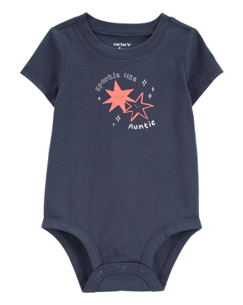 Bébé Cache-couche à manches courtes Sparkle like auntie - Gris, 