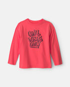Boys 'Chill Vibes Only' Long-Sleeve Graphic Tee - Orange, image 1 of 3 slides