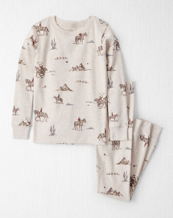 Jeune - Ensemble pyjama en coton biologique à imprimé rodéo western, 